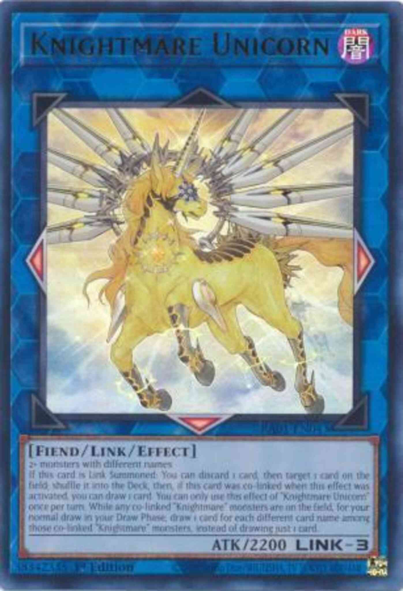 Knightmare Unicorn - RA01-EN043 - Ultra Rare - 1st Edition