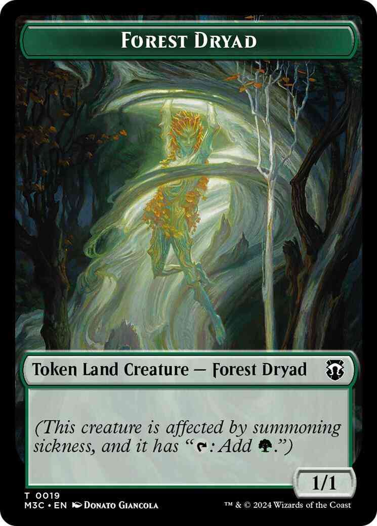 Boar Token (17) // Forest Dryad Token (19) [Modern Horizons 3: Commander: Tokens] [Non-Foil]