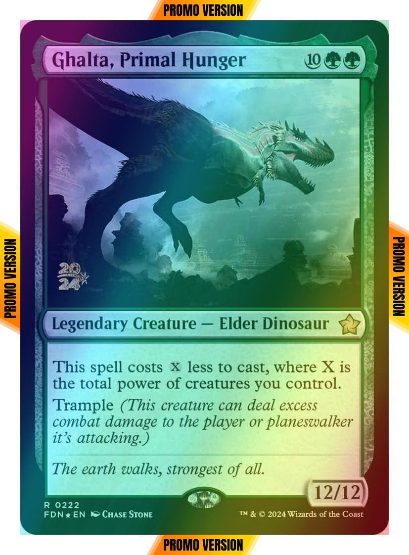 Ghalta, Primal Hunger [222s] [Prerelease] [Foundations: Promos] [Foil]