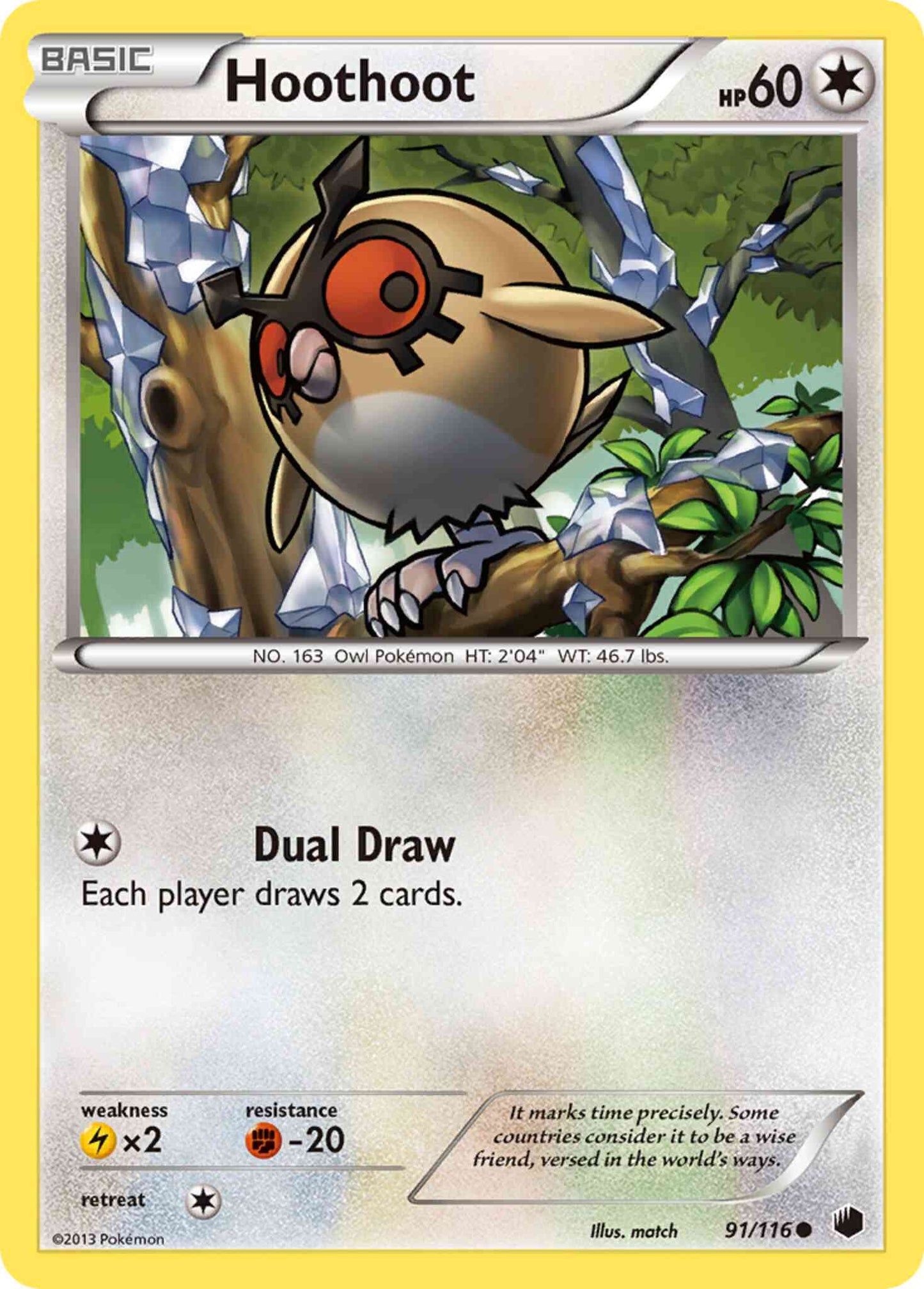 Hoothoot - 91/116 - Common [bw9-91] [Non-Holo]