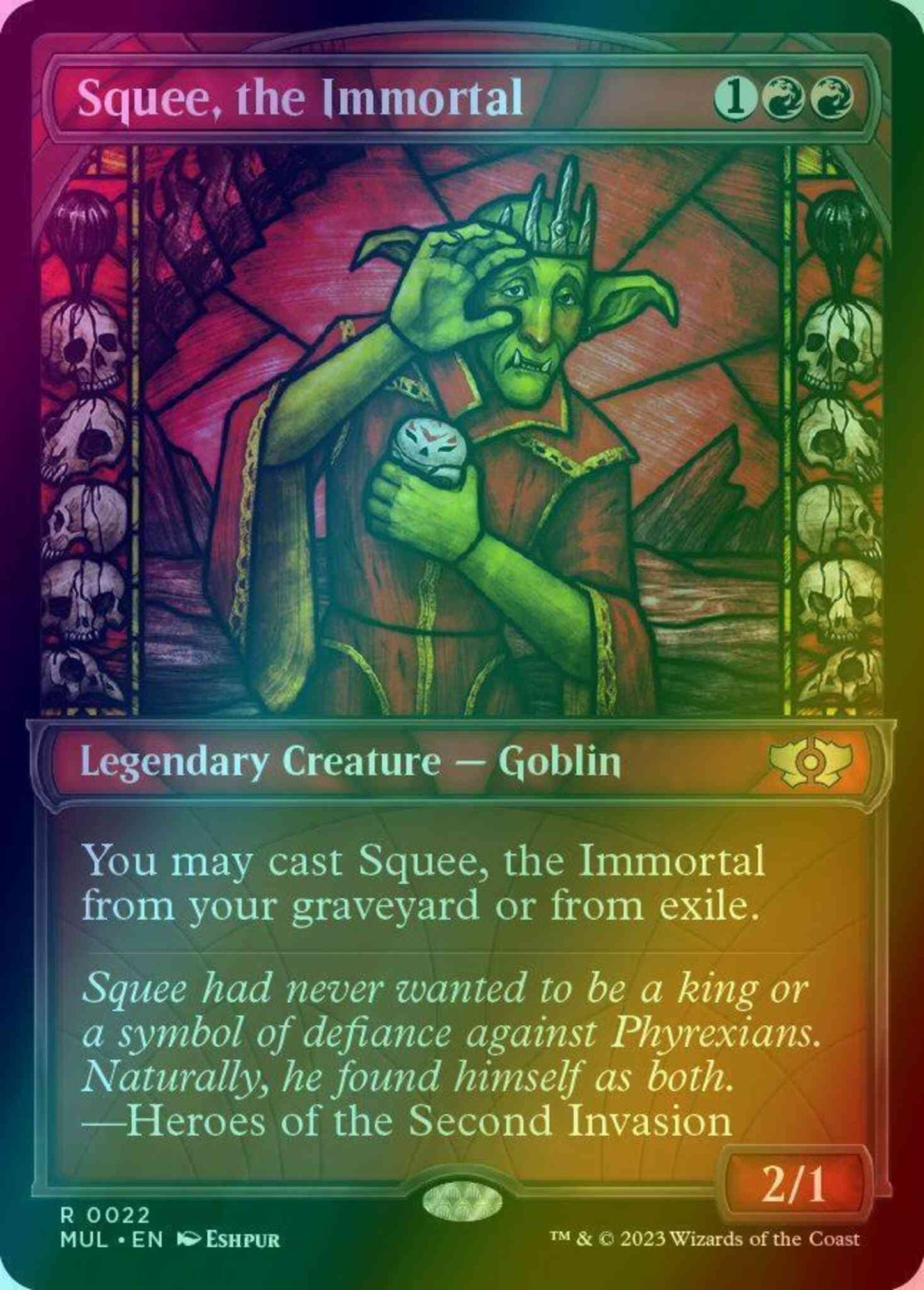 squee mtg cards Slimefoot and #01 Foil by KG General nuisance Squee, Dubious Monarch