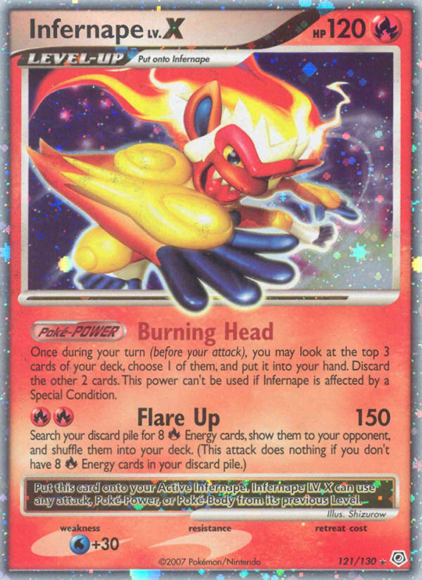 Infernape - 121/130 - Rare Holo Lv.X [dp1-121] [Ultra]