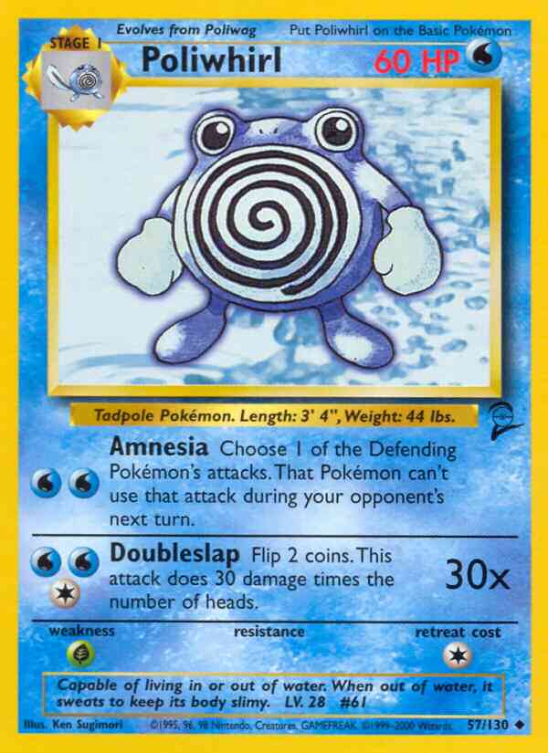 Poliwhirl - 57/130 - Uncommon [base4-57] [Non-Holo]