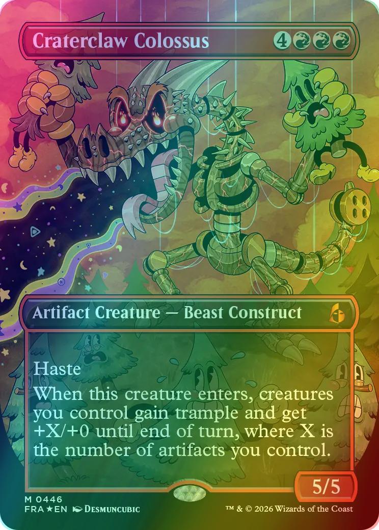 Craterclaw Colossus [446] [Borderless] [Secret Lair Bundle] [Reality Fracture] [Foil]