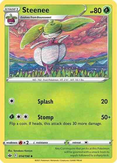 Steenee - 014/198 - Uncommon [swsh6-014] [Reverse Holo]