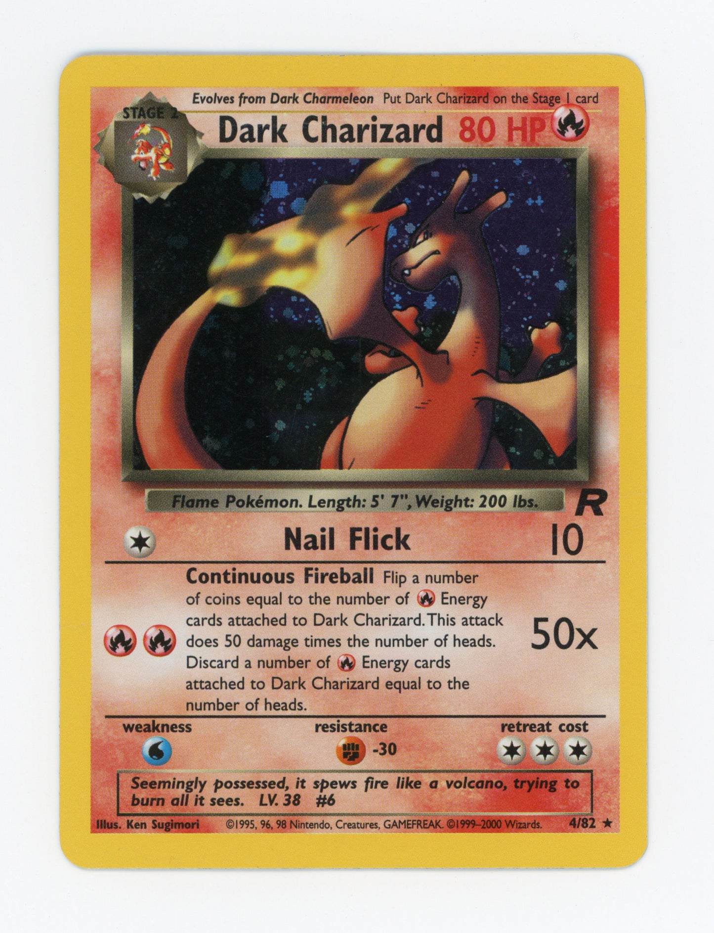 Dark Charizard — Damaged|Rare|Unlimited|Holo — ID 18949