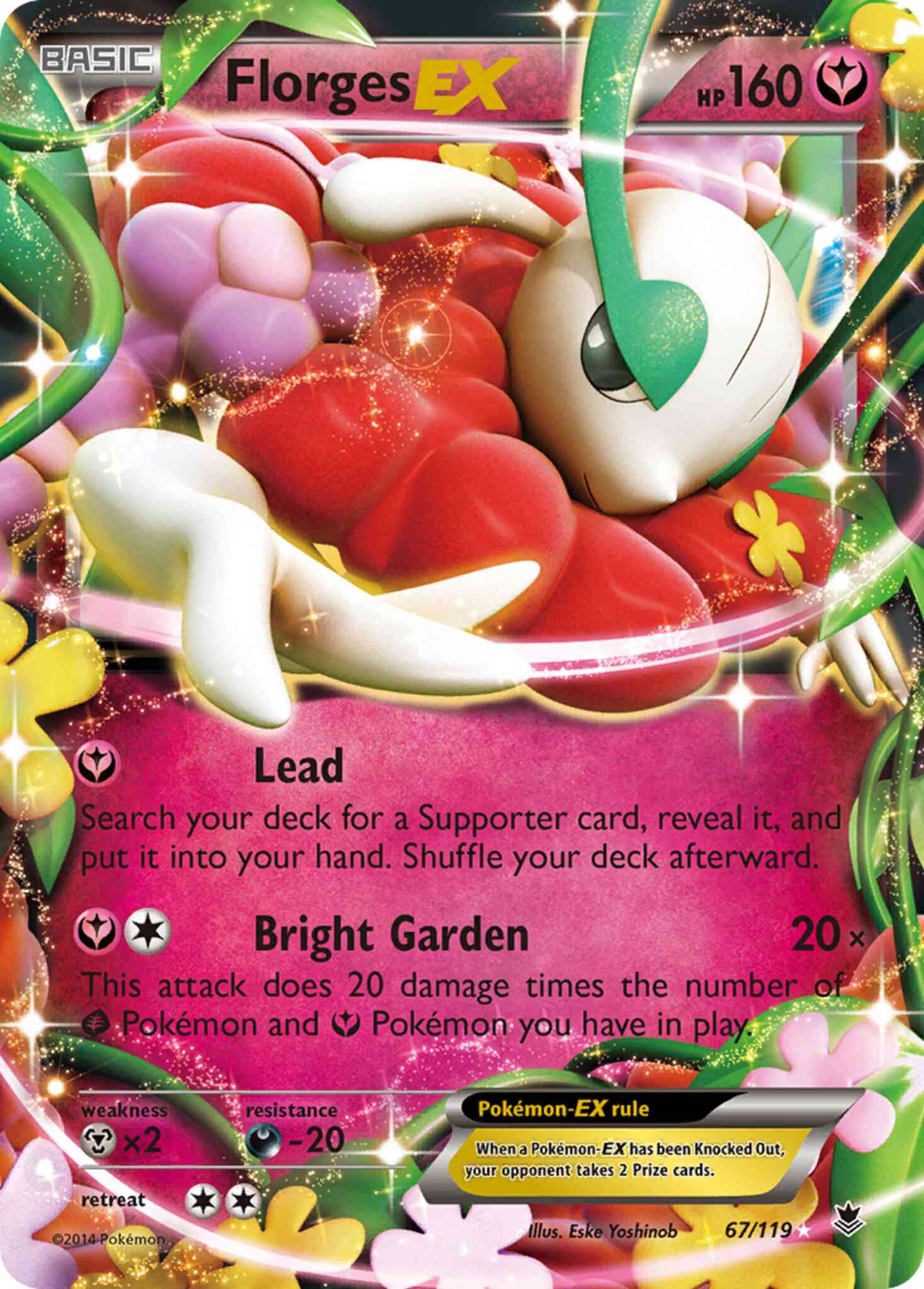 Florges-EX - 67/119 - Rare Holo EX [xy4-67] [Ultra]