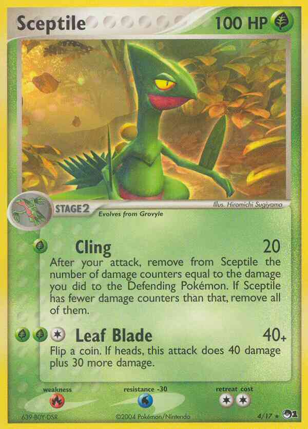 Sceptile - 4/17 - Rare [pop1-4] [Holo]