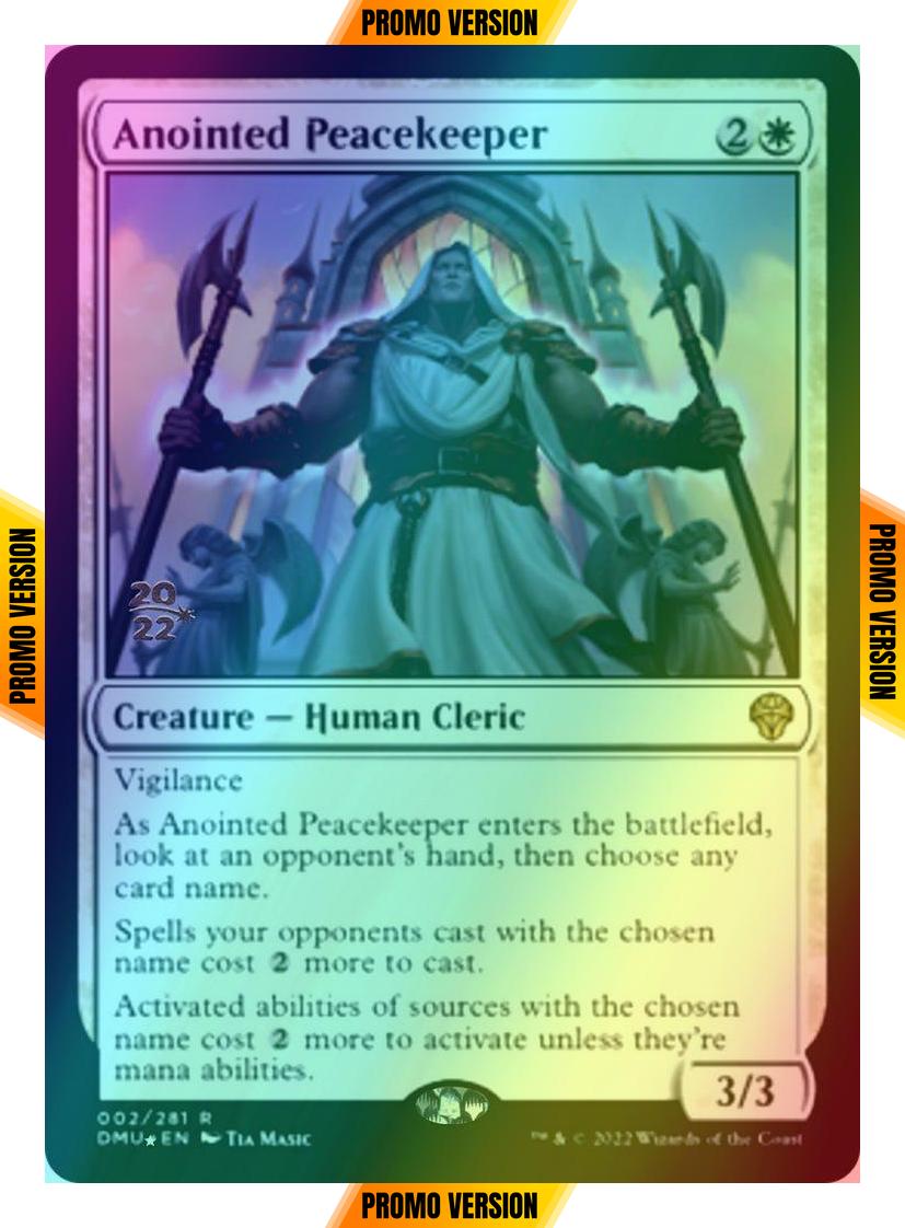 Anointed Peacekeeper [2s] [Prerelease] [Dominaria United: Promos] [Foil]