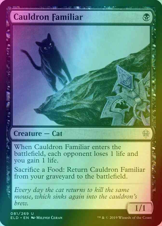 Cauldron Familiar [81] [Throne of Eldraine] [Foil]