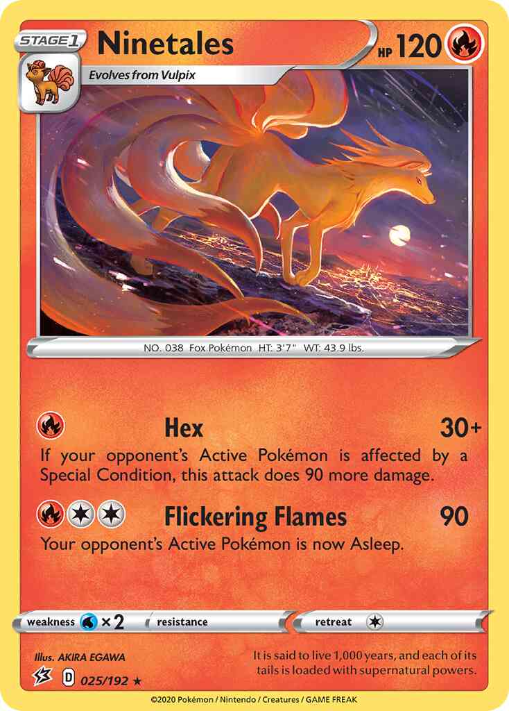 Ninetales - 025/192 - Rare [swsh2-025] [Reverse Holo]