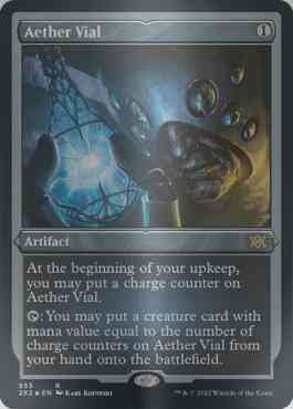 Aether Vial [555] [Double Masters 2022] [Etched Foil]