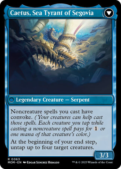 Invasion of Segovia // Caetus, Sea Tyrant of Segovia [63] [March of the Machine] [Non-Foil]