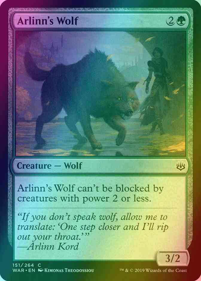 Arlinn's Wolf [151] [War of the Spark] [Foil]