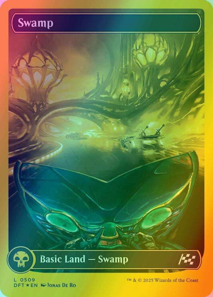 Swamp [509] [Full Art] [Driver's Seat] [Aetherdrift] [First-place Foil]