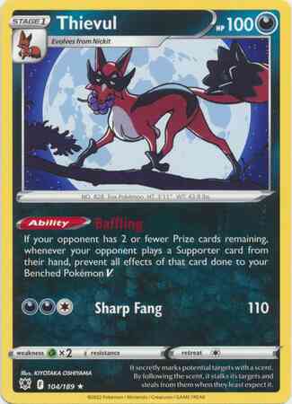 Thievul - 104/189 - Rare [swsh10-104] [Non-Holo]