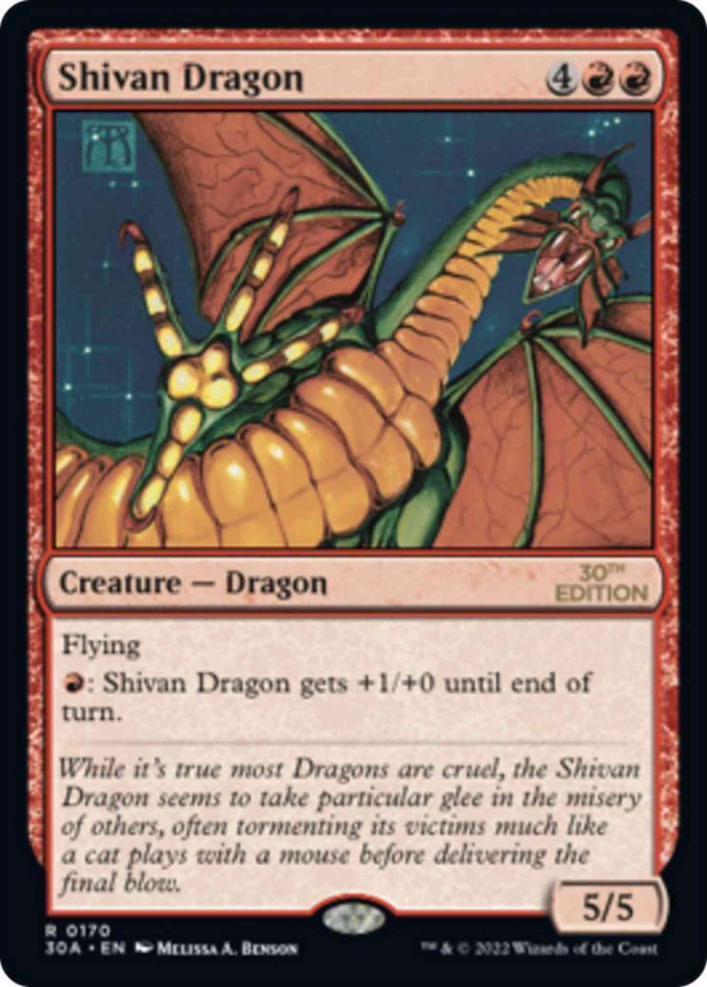 Shivan Dragon [170] [30th Anniversary Edition] [Non-Foil]
