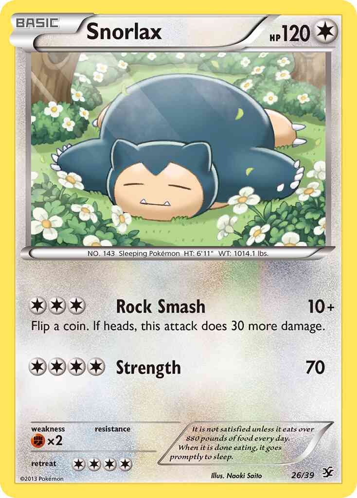 Snorlax - 26/39 -  [xy0-26] [Non-Holo]