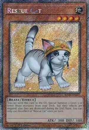 Rescue Cat - Alternate Art - RA02-EN001 - Platinum Secret Rare - 1st Edition