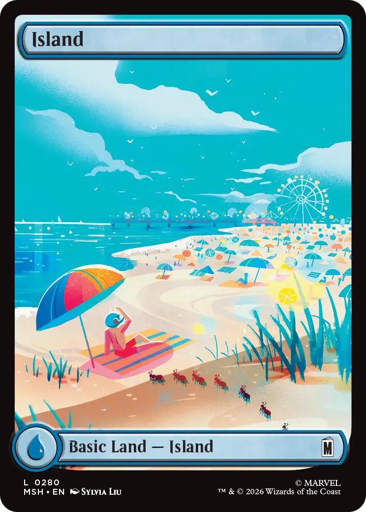 Island [280] [Full Art] [City Calm] [Marvel Super Heroes] [Non-Foil]