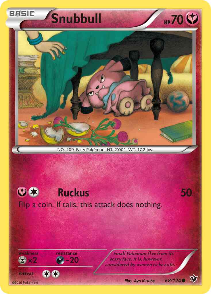 Snubbull - 68/124 - Common [xy10-68] [Reverse Holo]