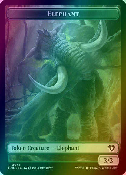 Elemental Token (26) // Elephant Token (31) [Commander Masters: Tokens] [Foil]