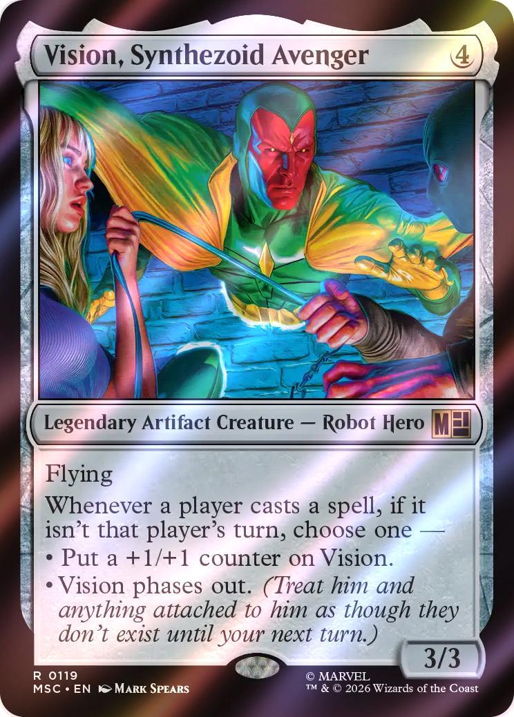 Vision, Synthezoid Avenger [119] [Marvel Super Heroes: Commander] [Surge Foil]
