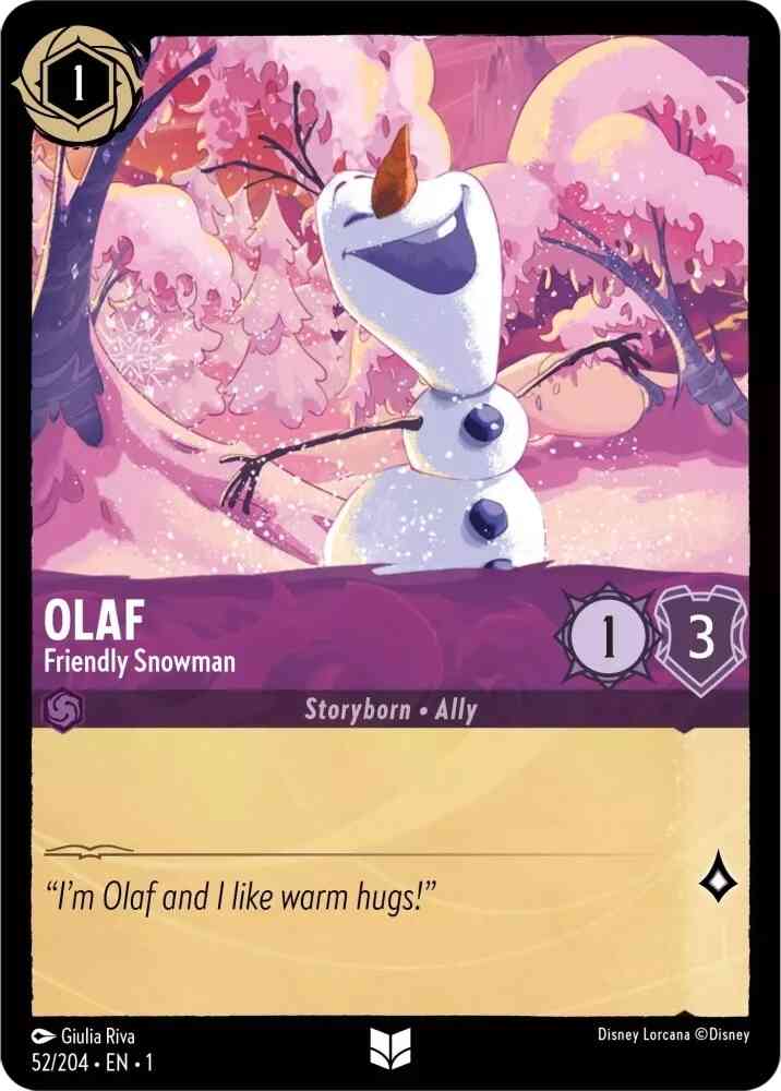 Olaf - Friendly Snowman - 52/204 [The First Chapter] [Cold Foil]