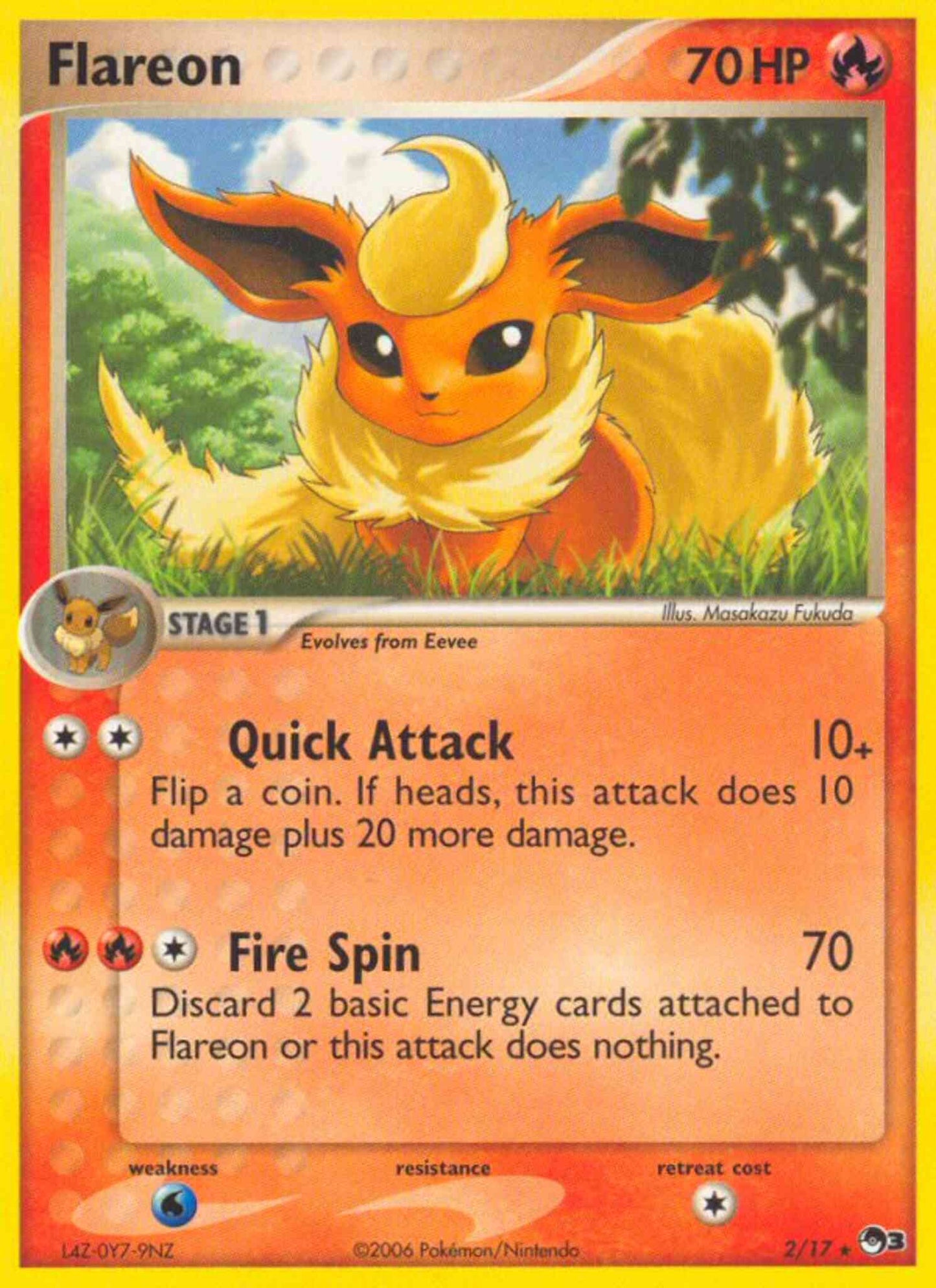 Flareon - 2/17 - Rare [pop3-2] [Holo]