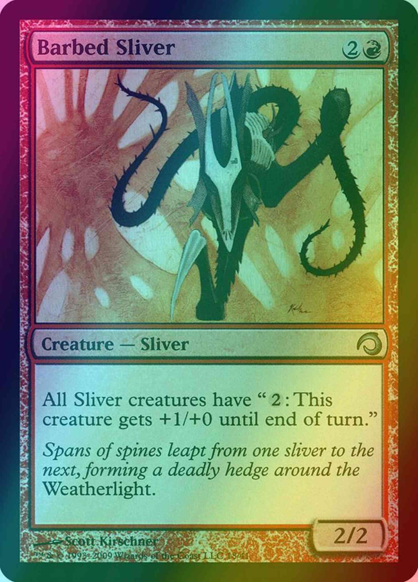 Barbed Sliver [18] [Premium Deck Series: Slivers] [Foil]