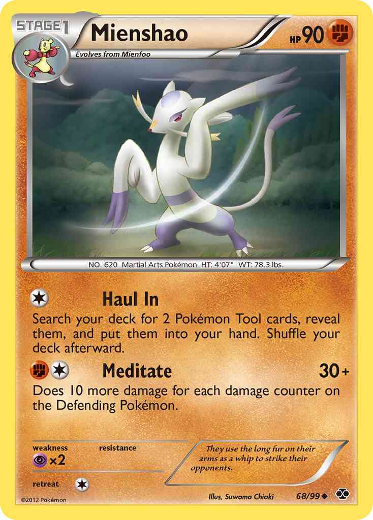 Mienshao - 68/99 - Uncommon [bw4-68] [Reverse Holo]