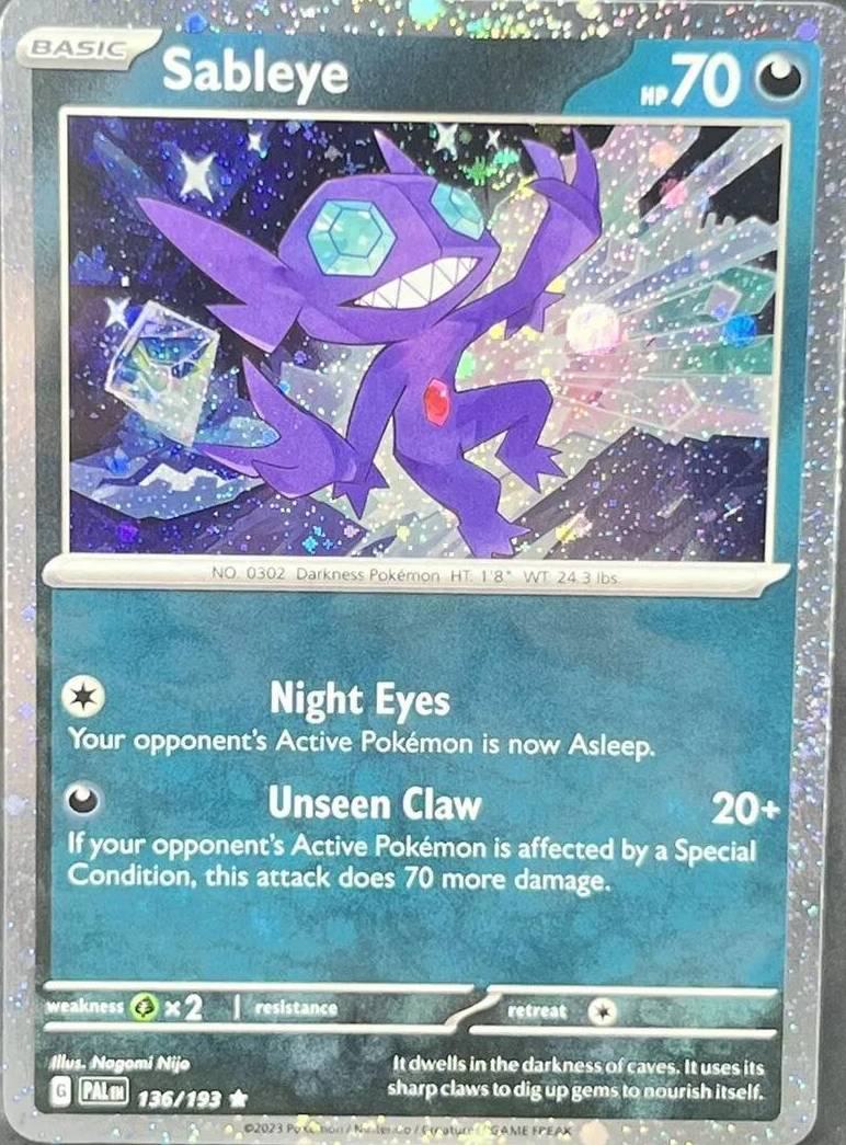 Sableye - 136/193 - Promo [Triple Whammy Tin] [sv02msp-136] [Cosmos Holo]