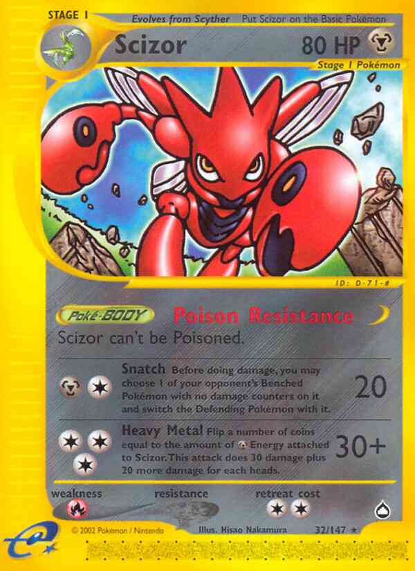 Scizor - 32/147 - Rare [ecard2-32] [Reverse Holo]