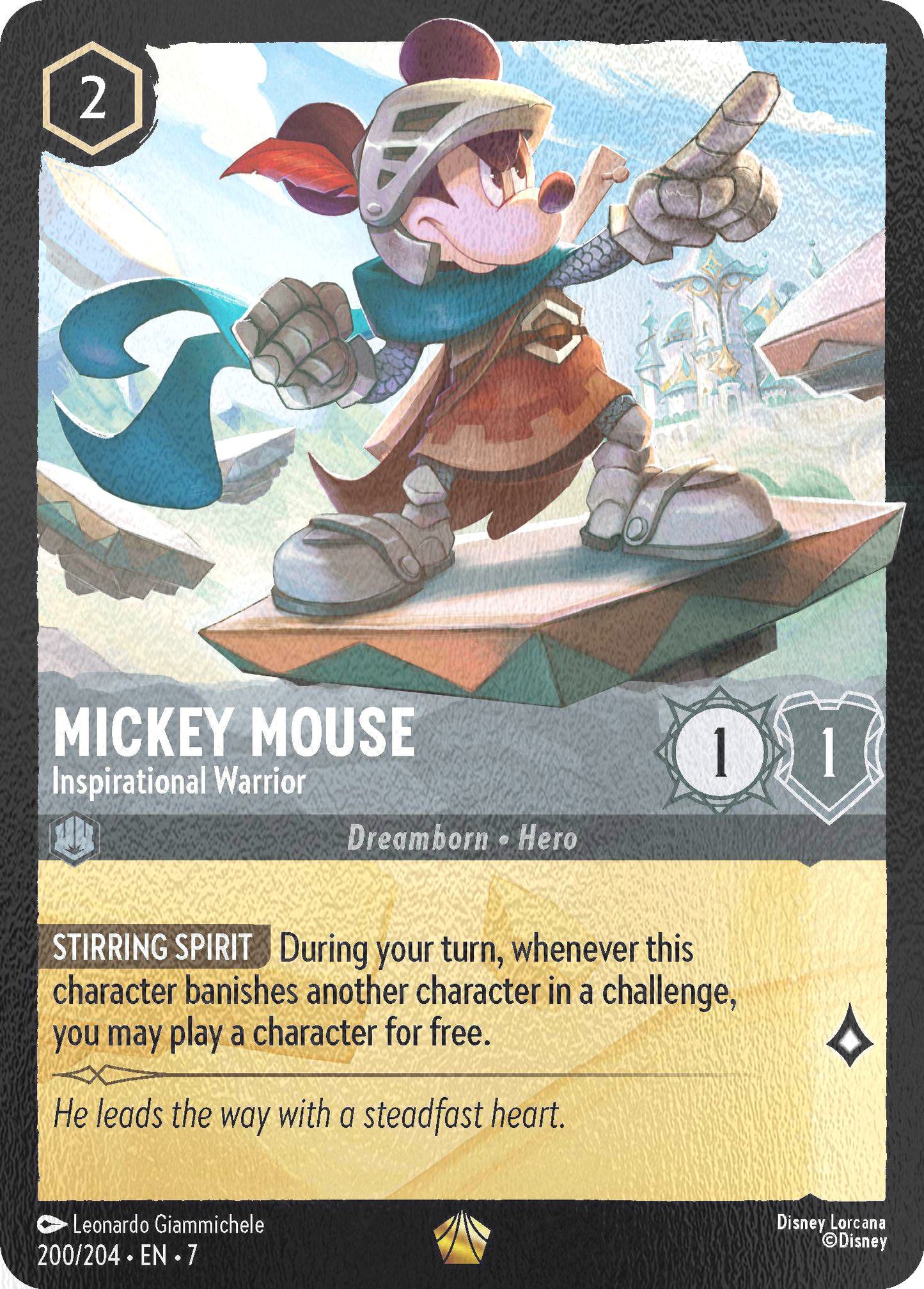 Mickey Mouse - Inspirational Warrior - 200/204 [Archazia's Island] [Cold Foil]