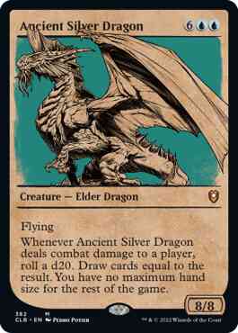 Ancient Silver Dragon [382] [Rulebook Showcase] [Commander Legends: Battle for Baldur's Gate] [Non-Foil]