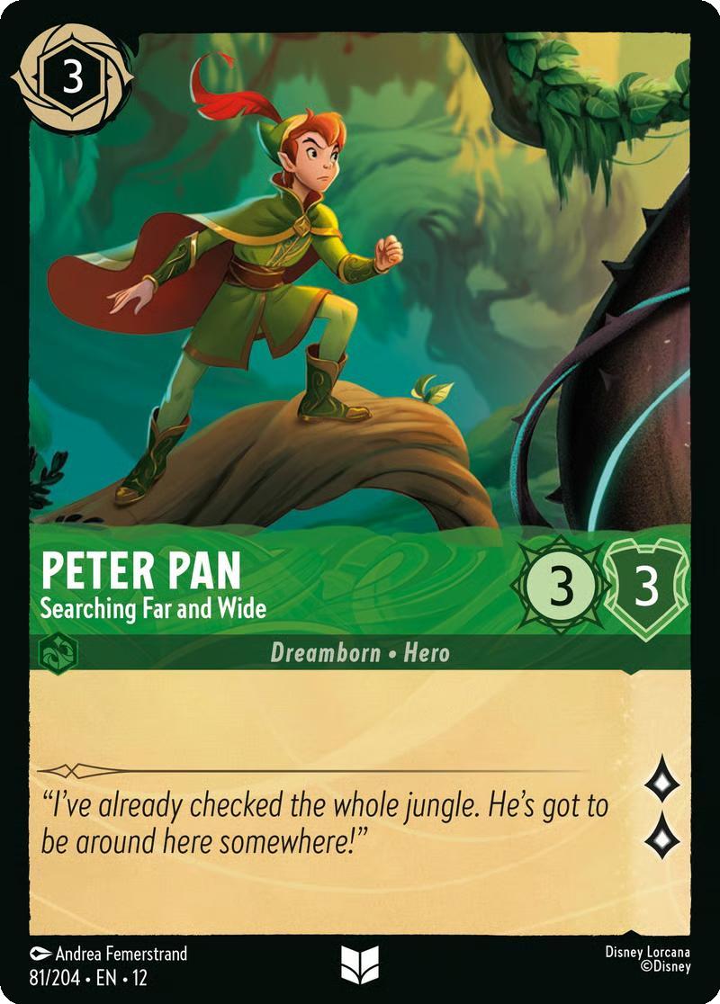 Peter Pan - Searching Far and Wide - 81/204 [Wilds Unknown] [Non-Foil]