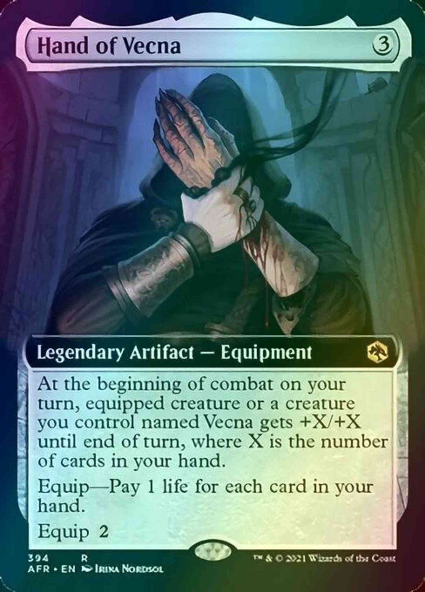 Hand of Vecna [394] [Extended Art] [Adventures In The Forgotten Realms] [Foil]