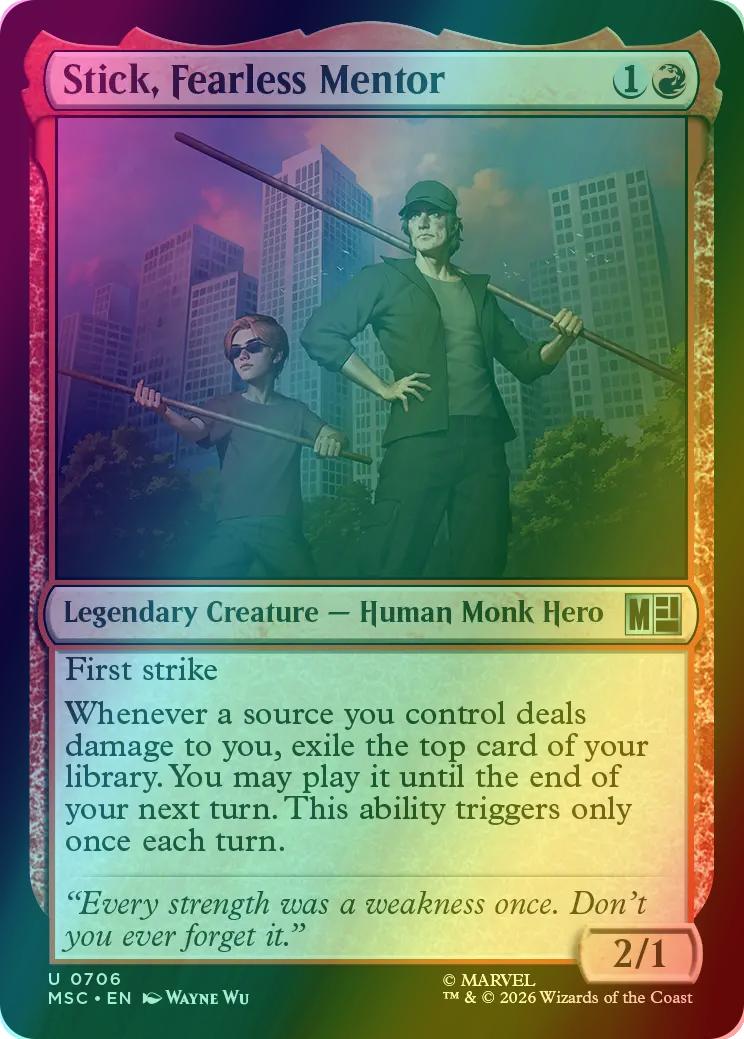 Stick, Fearless Mentor [706] [Jumpstart] [Marvel Super Heroes: Commander] [Foil]