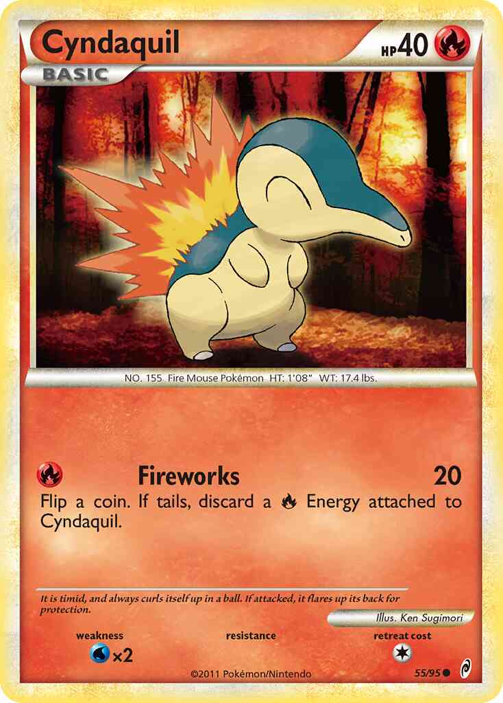 Cyndaquil - 55/95 - Common [col1-55] [Reverse Holo]