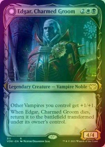 Edgar, Charmed Groom // Edgar Markov's Coffin [311] [Fang Frame Showcase] [Innistrad: Crimson Vow] [Foil]
