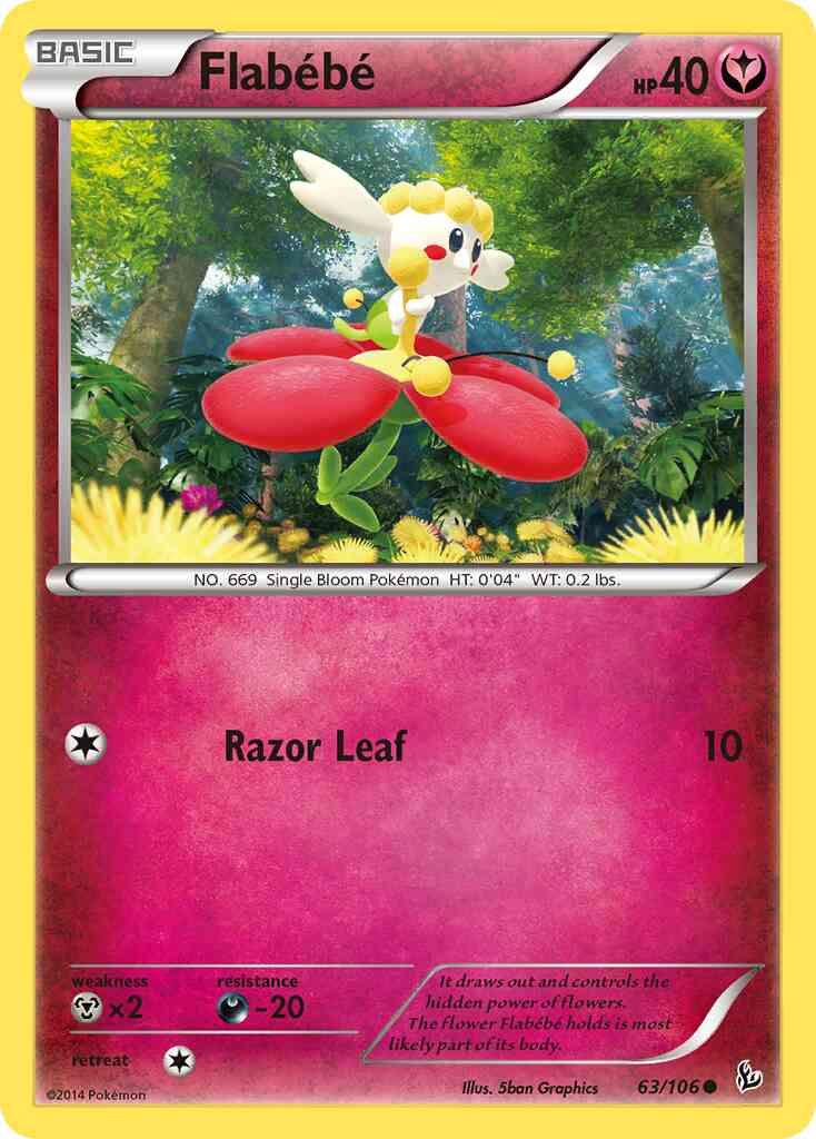 Flabébé - 63/106 - Common [xy2-63] [Reverse Holo]