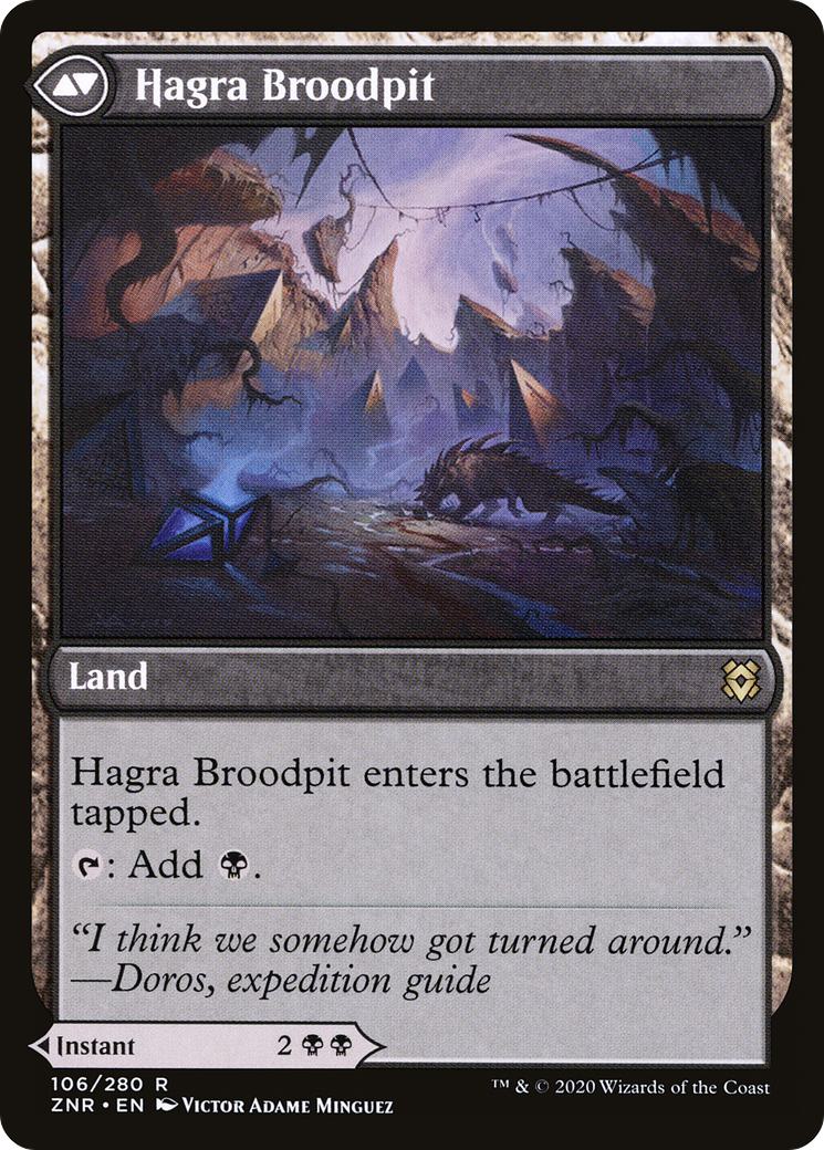 Hagra Mauling // Hagra Broodpit [ZNR-106] [The List] [Non-Foil]