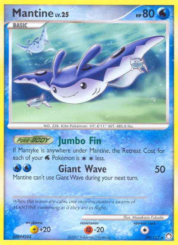 Mantine - 29/123 - Rare [dp2-29] [Non-Holo]