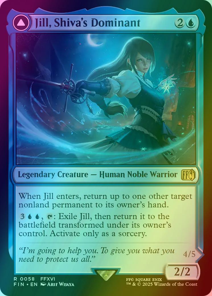 Jill, Shiva's Dominant // Shiva, Warden of Ice [58] [FINAL FANTASY] [Foil]