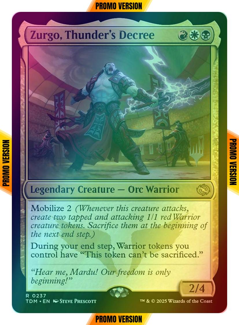 Zurgo, Thunder's Decree [237p] [Promo Pack] [Tarkir: Dragonstorm: Promos] [Foil]