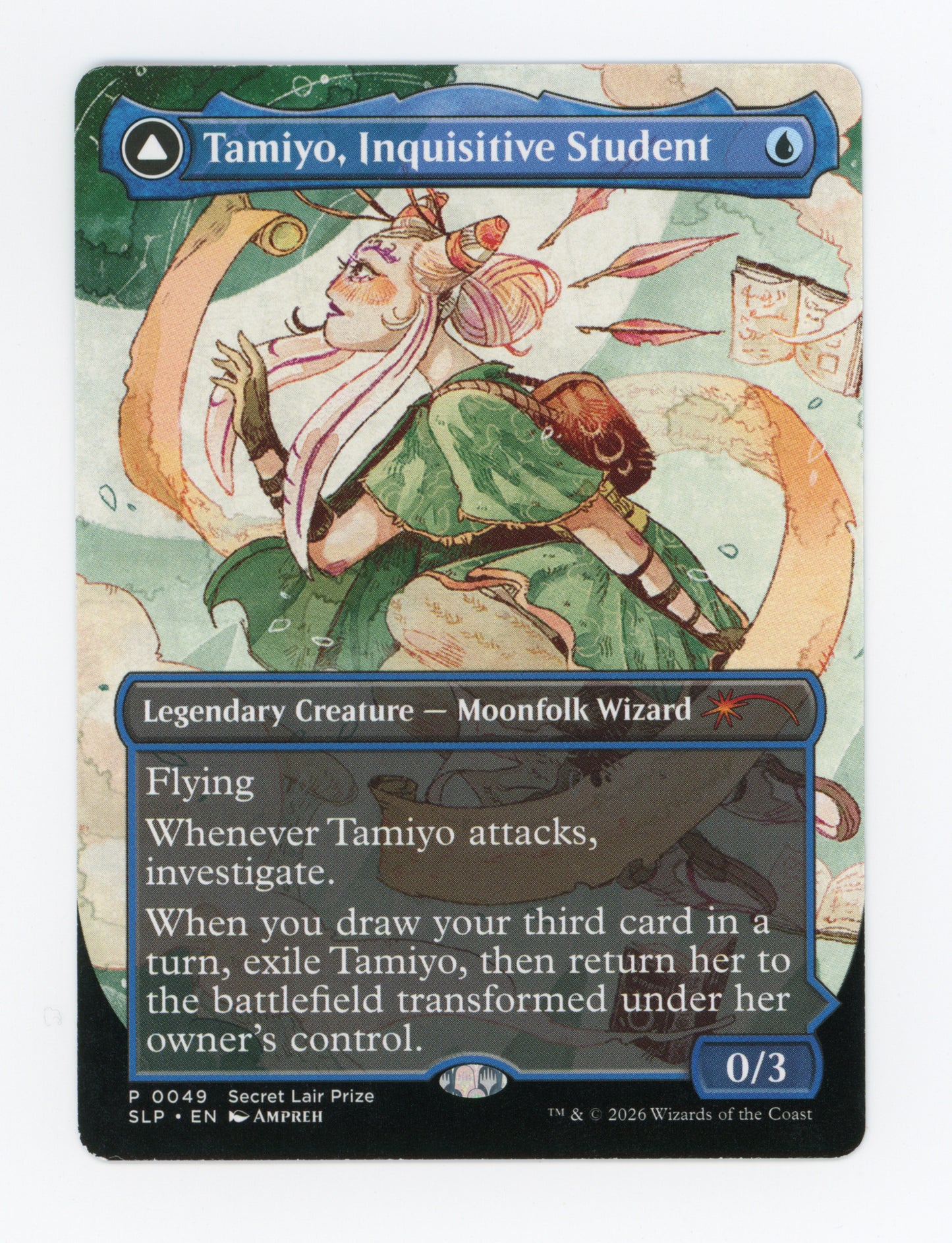 Tamiyo, Inquisitive Student // Tamiyo, Seasoned Scholar — Borderless — ID 18658