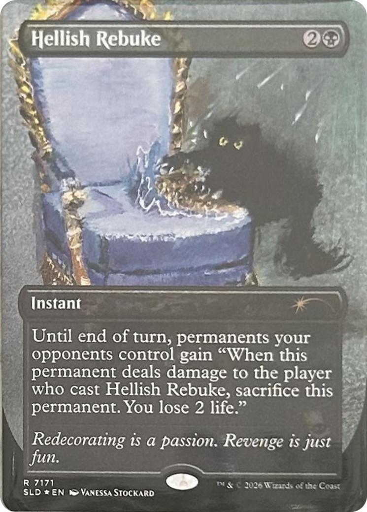 Hellish Rebuke [7171] [Borderless] [Purr Majesty] [Secret Lair Drop] [Non-Foil]