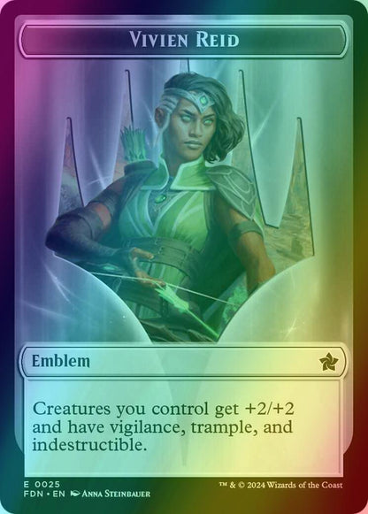 Elf Warrior Token (19) // Vivien Reid Emblem (25) [Foundations: Tokens] [Foil]