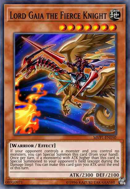 Lord Gaia the Fierce Knight - MVP1-ENG50 - Gold Rare - 1st Edition
