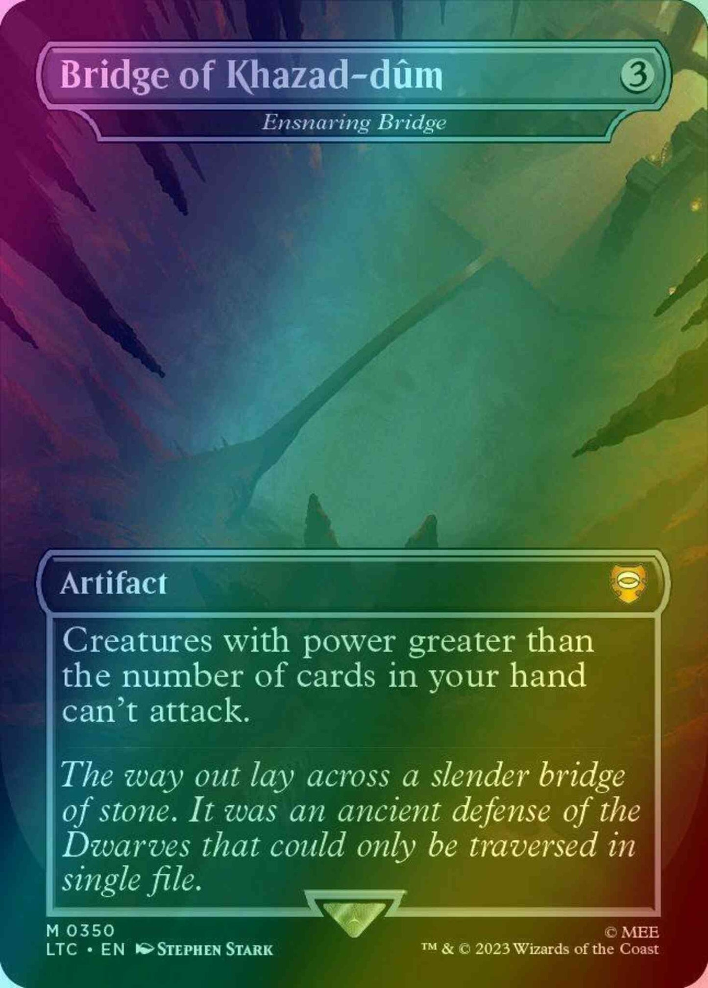 Bridge of Khazad-dûm - Ensnaring Bridge [350] [Borderless] [Realms and Relics] [The Lord of the Rings: Tales of Middle-earth: Commander] [Foil]